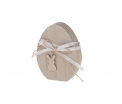 Wooden egg with rabbit 9.5x12x2.5cm Natural-wash