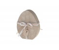Wooden egg with chicken 9.5x12x2.5cm Natural-wash