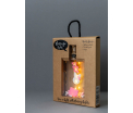 Message Lights - Een Meisje / Baby Girl - Leuk (pet) flesje met 6 ledlampjes, 3 vilten figuurtjes en gouden sterretjes - in leuke verpakking - kan als brievenbuspost verstuurd worden -