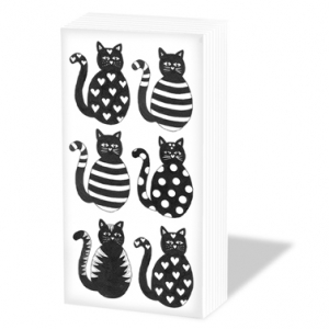 Sniff - Six Cats - Papieren design zakdoekjes 10 st. 4 laags. Chloorvrij gebleekt.