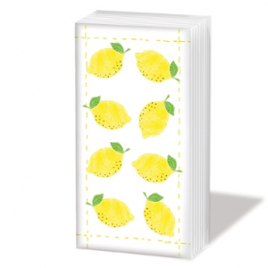 Sniff - Fashion Lemons - Papieren design zakdoekjes 10 st. 4 laags. Chloorvrij gebleekt.