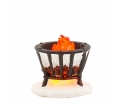 Fire basket black - battery operated - h3xw3,5cm