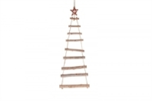 Houten ladder trapeze kerstboom 70cm naturel