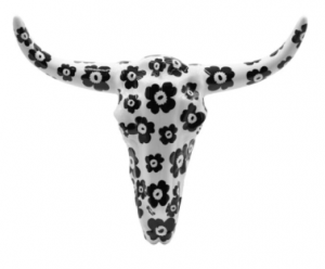 AniWall - Studio Design - BISON THOMAS - POPPY PRETTY - 31X12X23cm - Porselein en hand beschilderd