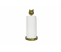 POMME PIDOU @ HOME KITCHEN ROLL HOLDERS CAT - Green - 15x15x33cm