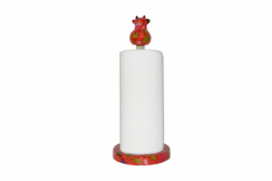 POMME PIDOU @ HOME KITCHEN ROLL HOLDERS COW- Red - 1,5x14,5x34cm