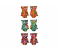 POMME PIDOU @ HOME PEPPER & SALT SHAKERS OWL - Red - 5,8x4,5x7,5cm