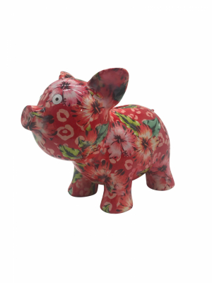 Babette - Moneybox Pig - Red - 19,5x10x14,6 cm