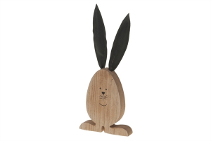 Wooden Hare 10x22x2.5 Brown burned