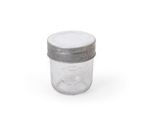 Glass Jar Wax Chips Small Transparent 8x10cm