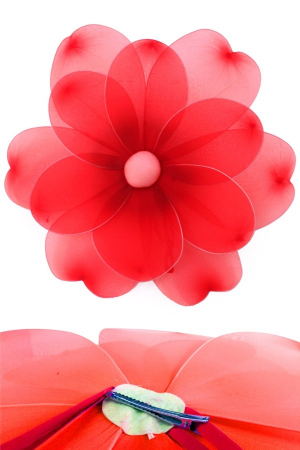 Bloem rood deco diameter 55 cm