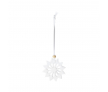 Ornament - Flower - Porcelain, unglazed, white ribbon with wooden bead - Räder - Design Stories