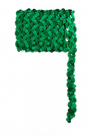 Paillettenband golvend groen 3m Breedte +/- 1,5 cm