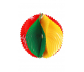 Decoratie bal rood geel groen 20 cm