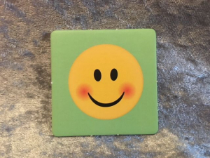 DIY - Kleur - Lime met smiley - 6cmX6cm