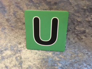 DIY - Kleur - U groen - 6cmX6cm
