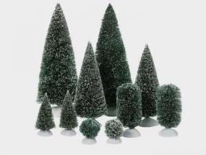 D56 Bag o frosted topiaries 10 pc