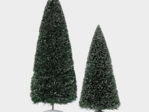 D56 Bag o frosted topiaries set/2