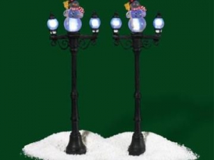 D56 Snowman street lights set/2