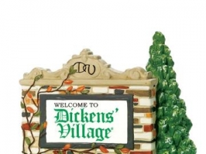 D56 Welcome To Dickens Village sign