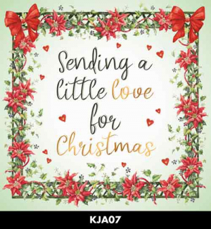 Janneke Brinkman Salentijn - Kerst - Sending a little love for Christmas - tekst binnenkant: Merry Christmas & Happy New Year - 140x140mm