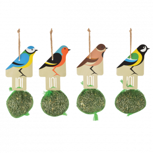 Vogelhanger zonnebloempitten - Niet alleen praktisch, maar ook decoratief. Deze vogelhanger kan middels het jute touw overal in de tuin worden opgehangen - netto 110gr