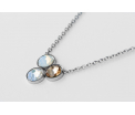 FriendsDesign - Suzanne's Necklace - Topaas mix - Deze ketting is in lengte verstelbaar van 41cm tot 46cm - Onze sieraden zijn gemaakt van stainless steel met Swarovski elementen en zijn hypoallergeen
