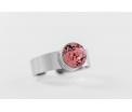 FriendsDesign - Jose's Ring - Wine Red - Deze ring is in grootte verstelbaar - Onze sieraden zijn gemaakt van stainless steel met Swarovski elementen en zijn hypoallergeen