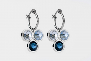 FriendsDesign - Suzanne's Earrings - Indigo mix - Onze sieraden zijn gemaakt van stainless steel met Swarovski elementen en zijn hypoallergeen