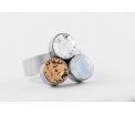 FriendsDesign - Suzanne's ring - Topaas mix - Onze sieraden zijn gemaakt van stainless steel met Swarovski elementen. Deze ring is in grote verstelbaar en hypoallergeen