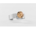 FriendsDesign - Inge's Ring - Topaas - Deze ring is in grootte verstelbaar - Onze sieraden zijn gemaakt van stainless steel met Swarovski elementen en zijn hypoallergeen