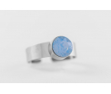 FriendsDesign - Inge's Ring - Opal Blue - Deze ring is in grootte verstelbaar - Onze sieraden zijn gemaakt van stainless steel met Swarovski elementen en zijn hypoallergeen