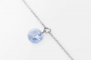 FriendsDesign - Tanja's Bracelet - Sky Blue - Deze armband is in lengte verstelbaar van 16cm tot 19cm - Onze sieraden zijn gemaakt van stainless steel met Swarovski elementen en zijn hypoallergeen