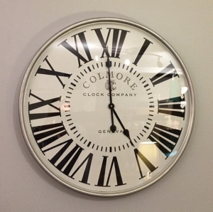 Wall clock Iron with glass 67cm