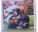 Kerstkaart - Christmas Monkey - Text inside: Merry Christmas and a Happy New Year