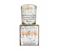 Giftbox - Proficiat met jullie huwelijk - tekst glas: zie glas - Jar Candle - Vanilla - Een heerlijke zachte vanille geur - Brandtijd: +/- 45 uur Formaat kaars : 72x80 mm - Formaat box: 80x90mm