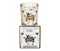 Giftbox - Proficiat met jullie huwelijk - tekst glas: zie foto - Jar Candle - Vanilla - Een heerlijke zachte vanille geur - Brandtijd: +/- 45 uur Formaat kaars : 72x80 mm - Formaat box: 80x90mm