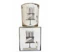 Giftbox - Happy Birthday - tekst glas: Congratulations - Jar Candle - Vanilla - Een heerlijke zachte vanille geur - Brandtijd: +/- 45 uur Formaat kaars : 72x80 mm - Formaat box: 80x90mm