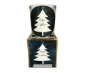 Giftbox Christmas - Fijne feestdagen witte kerstboom - Jar Candle - Vanilla - Een heerlijke zachte vanille geur - Brandtijd: +/- 30/45 uur Formaat kaars : 72x80 mm - Formaat box: 80x90mm