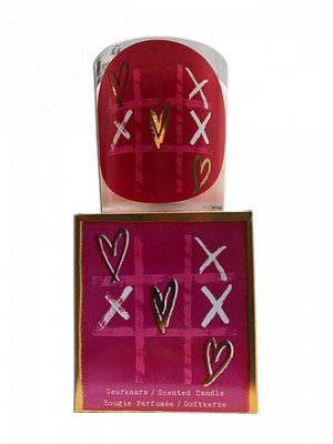 Giftbox Love - Hartjes oxo - Jar Candle - Vanilla - Een heerlijke zachte vanille geur - Brandtijd: +/- 45 uur Formaat kaars : 72x80 mm - Formaat box: 80x90mm