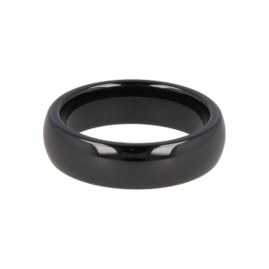 My Bendel - Godina - Zwart - Glad gepolijste keramische ring - 6mm - Maat 17mm