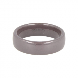 My Bendel - Godina - Grijs - Glad gepolijste keramische ring - 6mm - Maat 18 mm