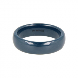 My Bendel - Godina - Blauw - Glad gepolijste keramische ring - 6mm - Maat 16mm