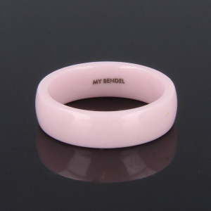My Bendel - Godina - Roze - Glad gepolijste keramische ring - 6mm - Maat 17mm