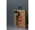 Message Lights - Liefde / Love - Leuk (pet) flesje met 6 ledlampjes, 3 vilten figuurtjes en gouden sterretjes - in leuke verpakking - kan als brievenbuspost verstuurd worden -