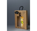 Message Lights - Succes / Good Luck - Leuk (pet) flesje met 6 ledlampjes, 3 vilten figuurtjes en gouden sterretjes - in leuke verpakking - kan als brievenbuspost verstuurd worden -