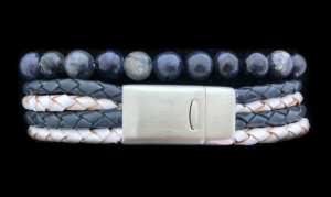 Eufrasia - Herenarmband - Den Haag - Van natuurproducten handgemaakte armbanden - Kleuren en natuursteen kunnen iets afwijken