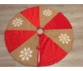 Kerstboomkleed - Winterfrost red - doorsnede 1.20 - handmade - Infingo Collection
