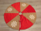 Kerstboomkleed - Winterfrost red - doorsnede 1.20 - handmade - Infingo Collection