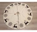 Kerstboomkleed - Oh deer ivory - doorsnede 1.20 - handmade - Infingo Collection
